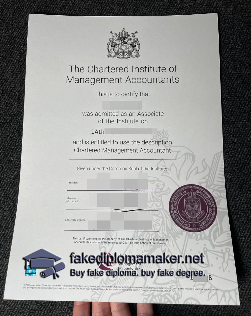 CIMA certificate