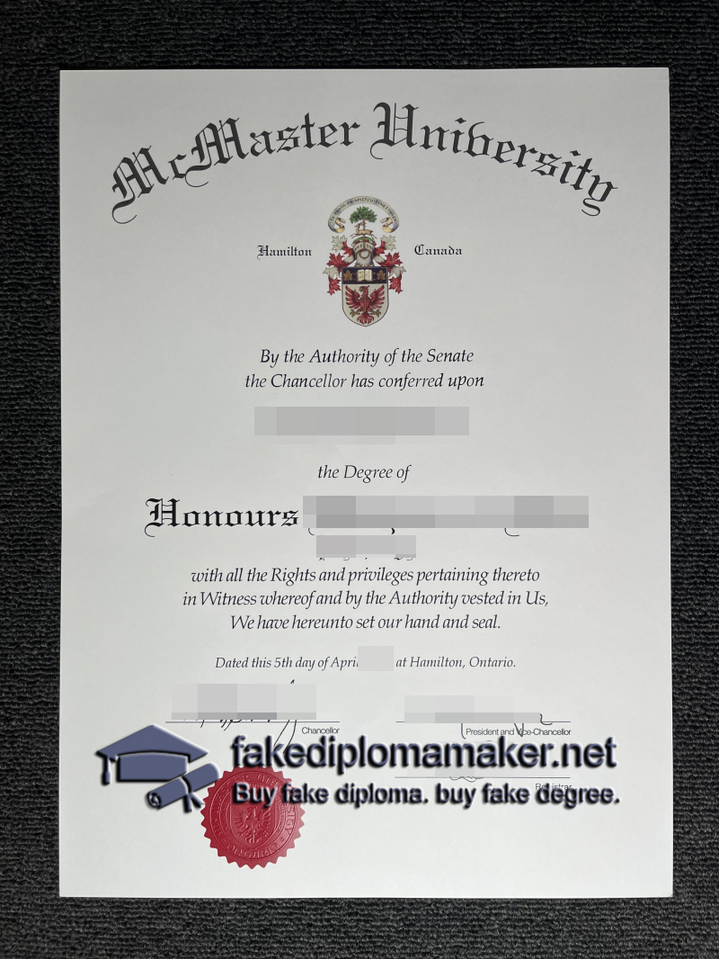 McMaster University diploma