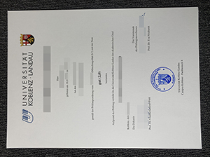 Universität Koblenz-Landau diploma copy