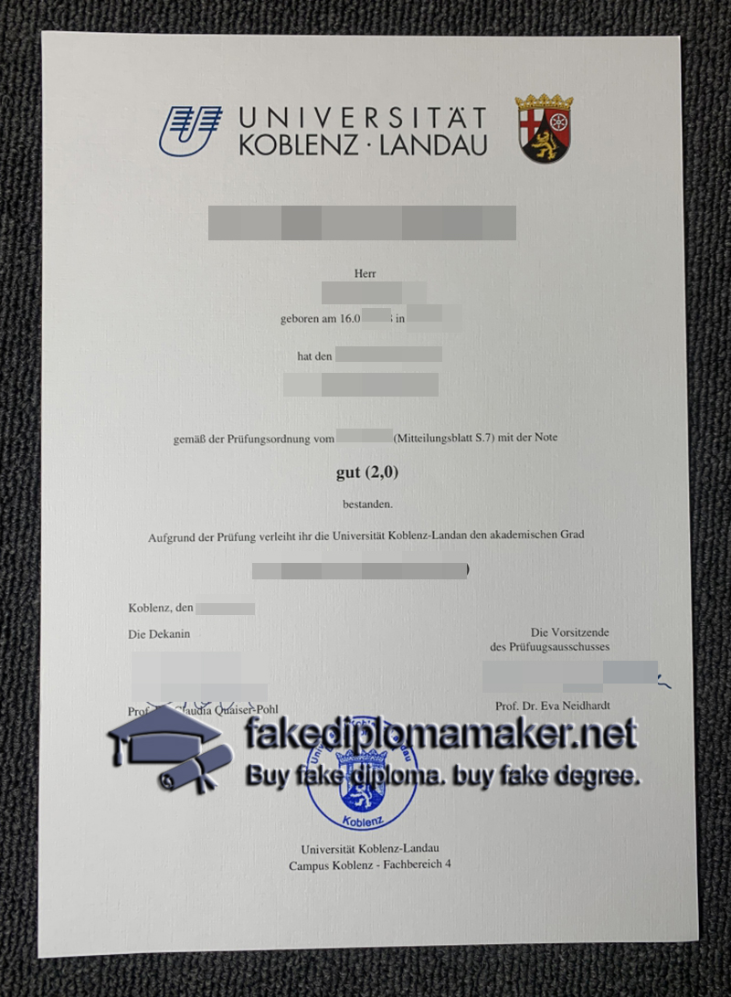 Universität Koblenz-Landau diploma