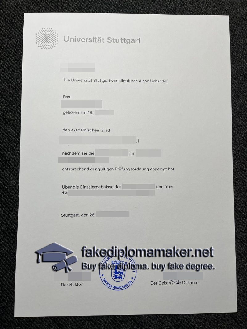 Universität Stuttgart diploma