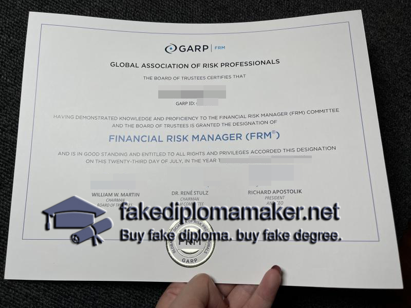 FRM Certificate