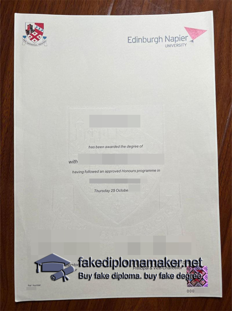 Edinburgh Napier University diploma