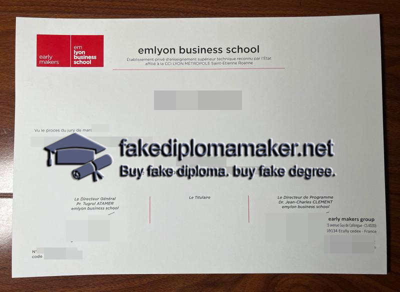 Emlyon Business School diploma