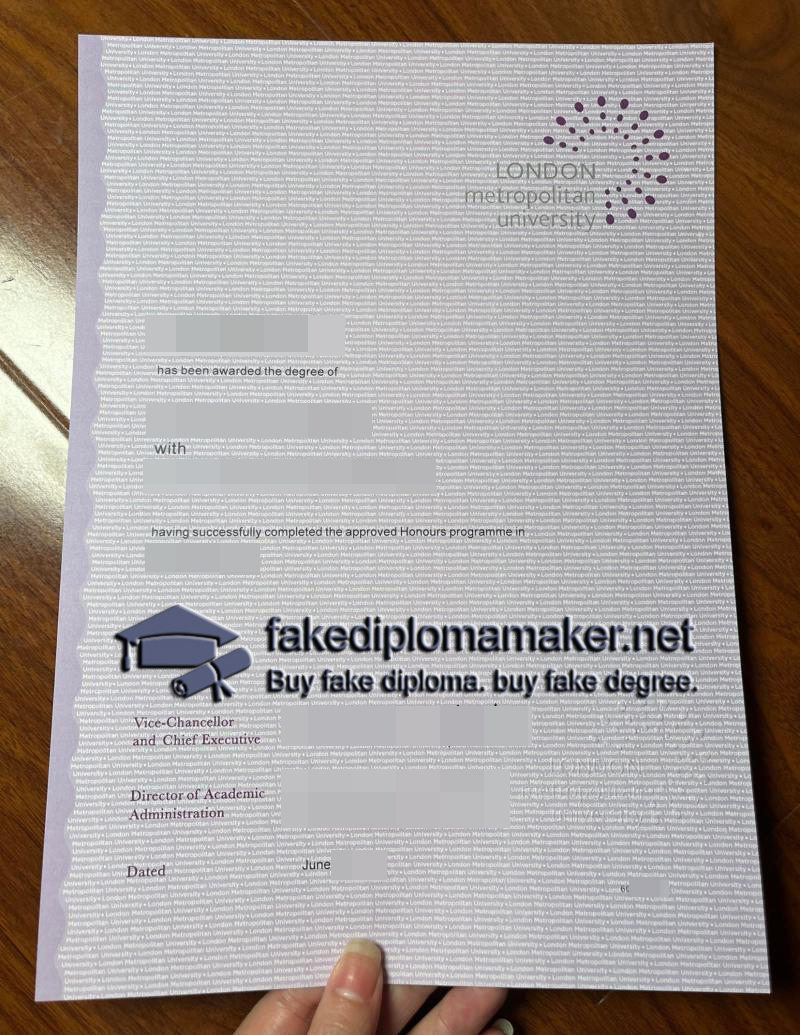 London Metropolitan University diploma