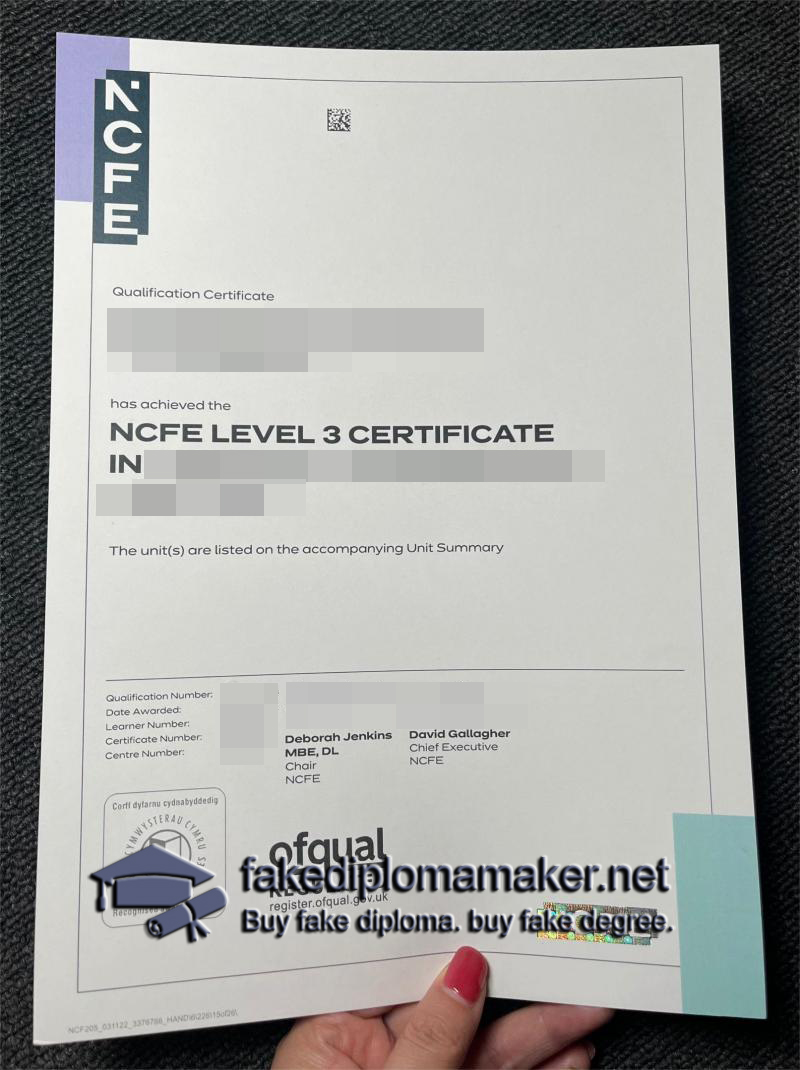 NCFE certificate