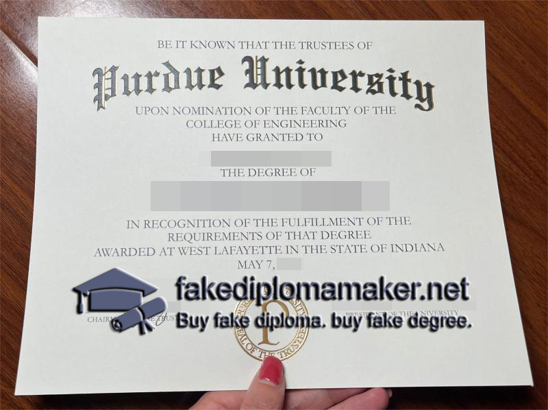 Purdue University diploma