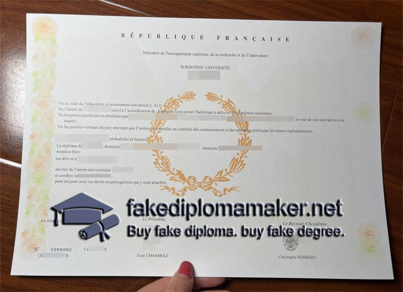 Sorbonne University diploma