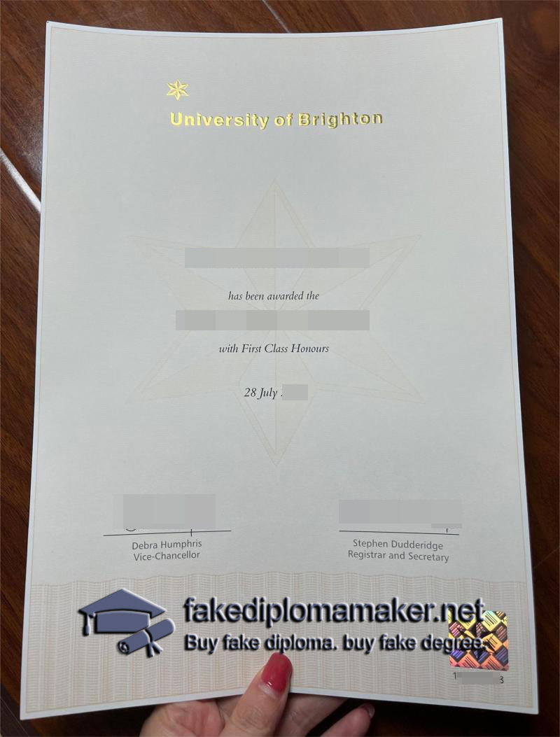 University of Brighton diploma