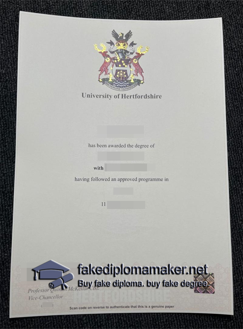 University of Hertfordshire diploma