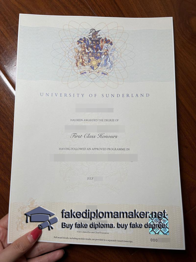 University of Sunderland diploma