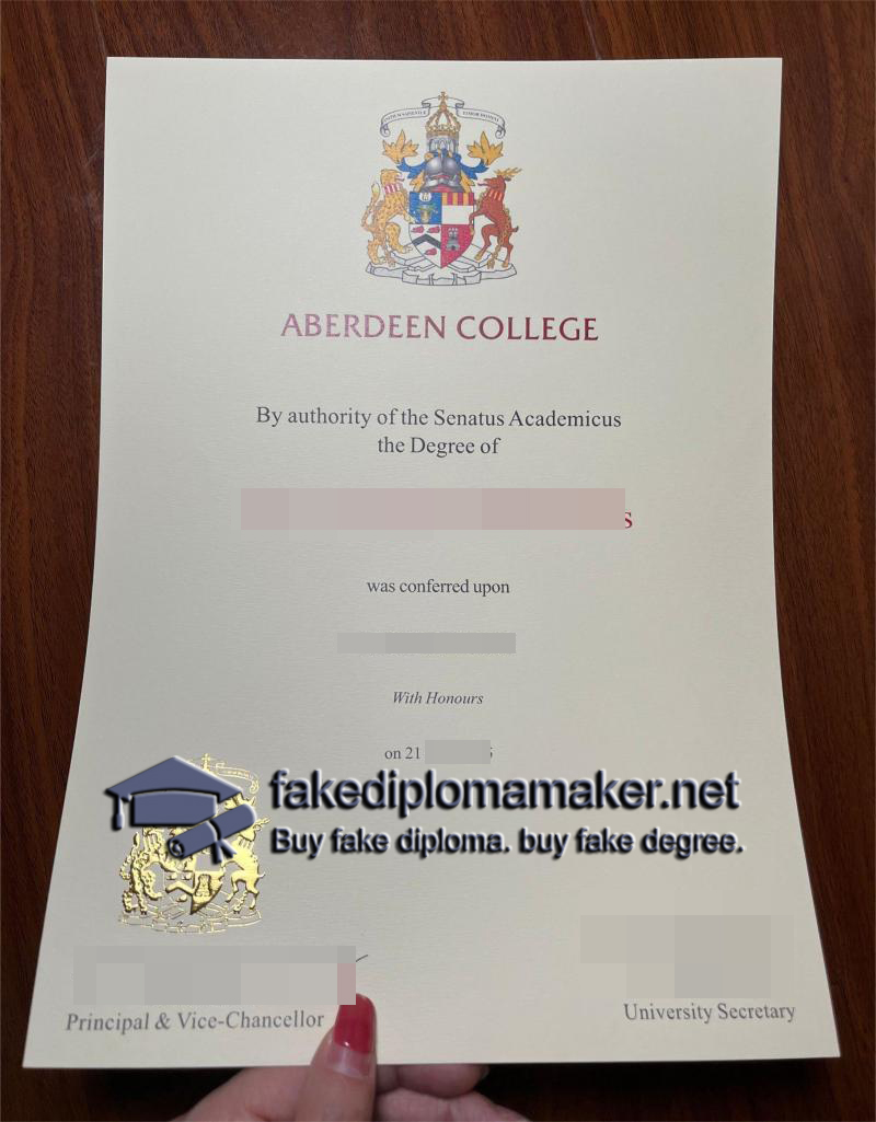 Aberdeen College diploma