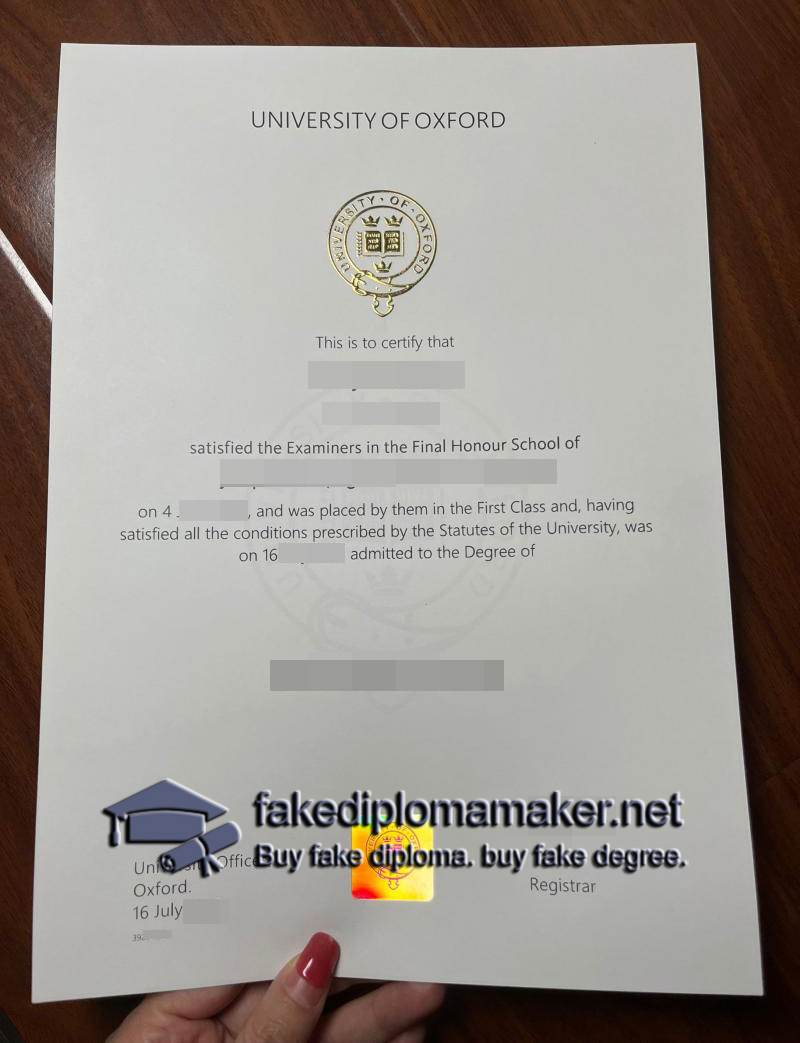 University of Oxford diploma