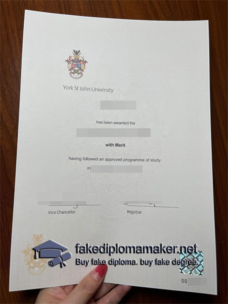 York St John University diploma