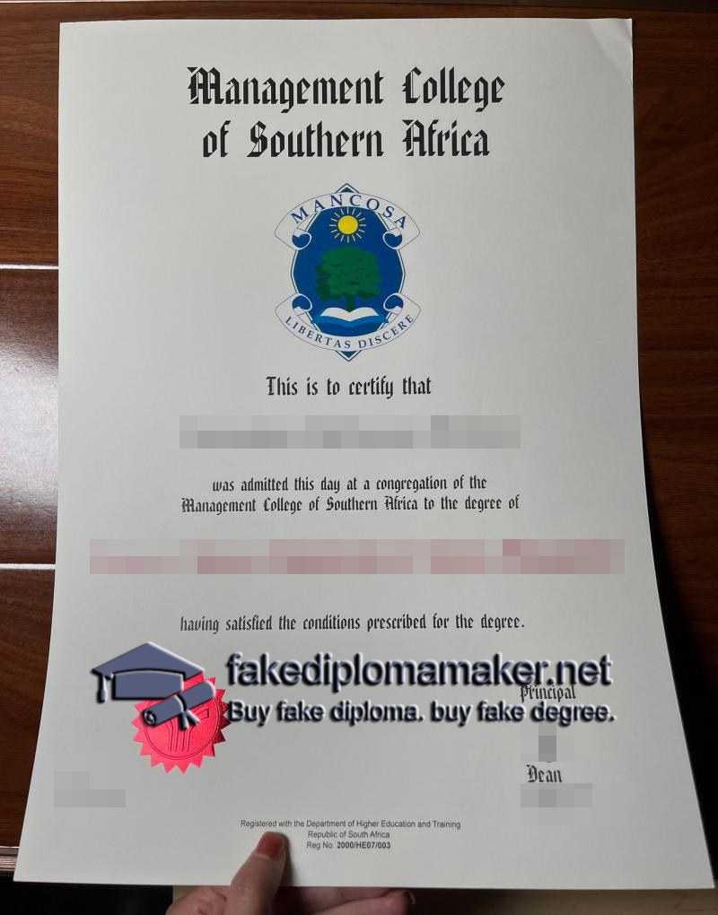 MANCOSA diploma