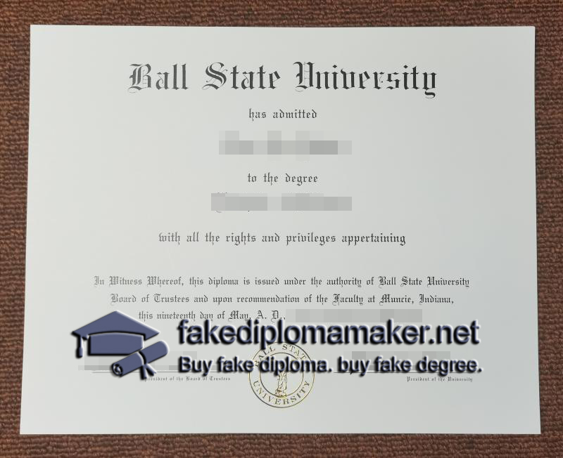 Ball State University diploma