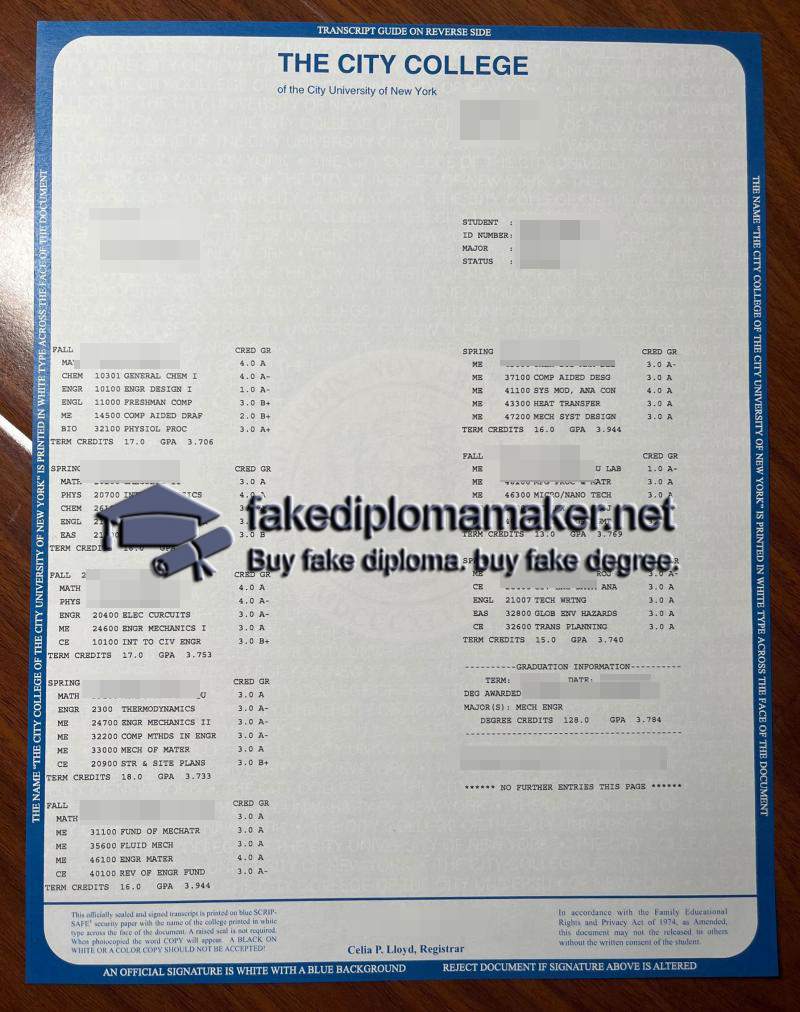 CUNY transcript