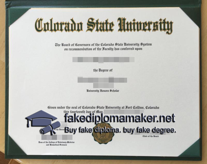 Colorado State University diploma