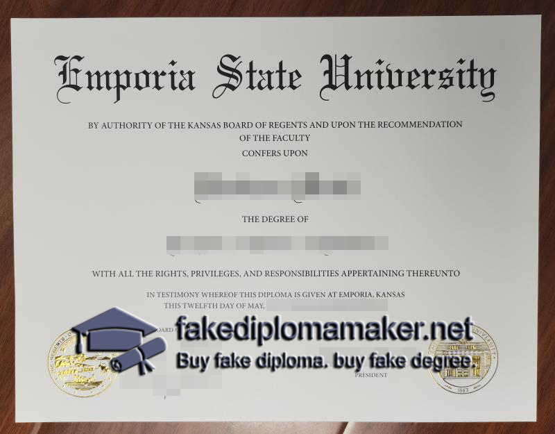 Emporia State University diploma