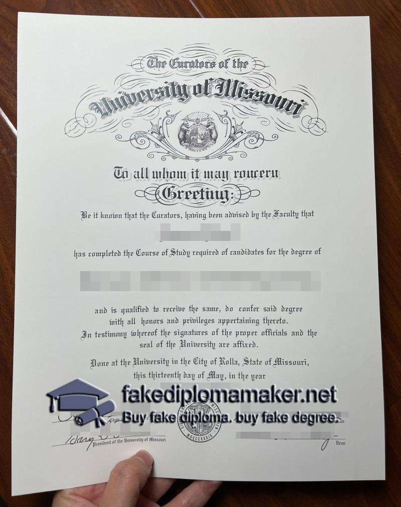 University of Missouri degree