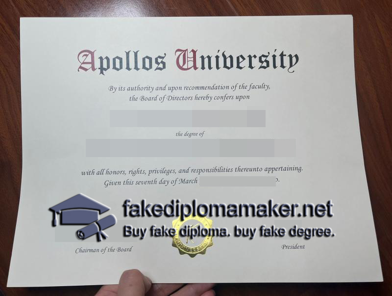 Apollos University diploma