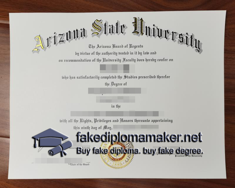Arizona State University diploma
