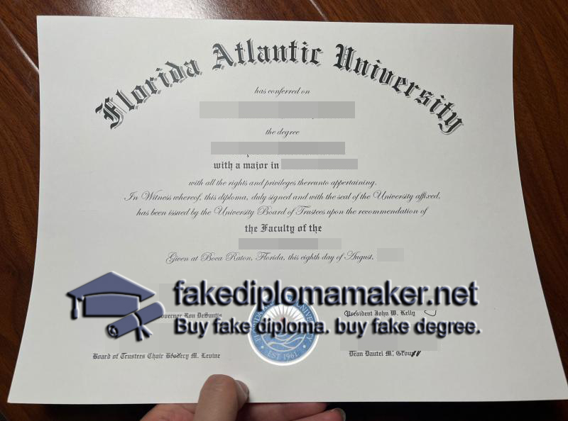 Florida Atlantic University diploma