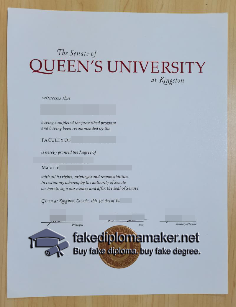 Queen's University diploma