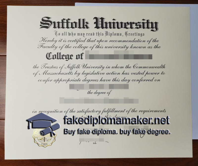 Suffolk University diploma