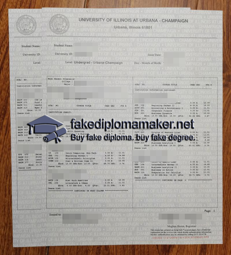 UIUC transcript