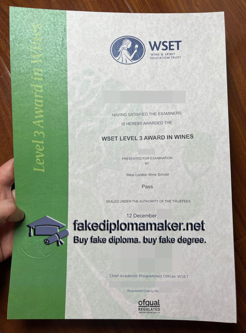 WSET Level 3 diploma