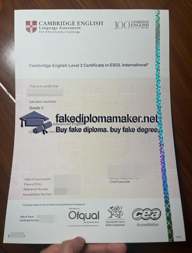 Cambridge English level 2 Certificate