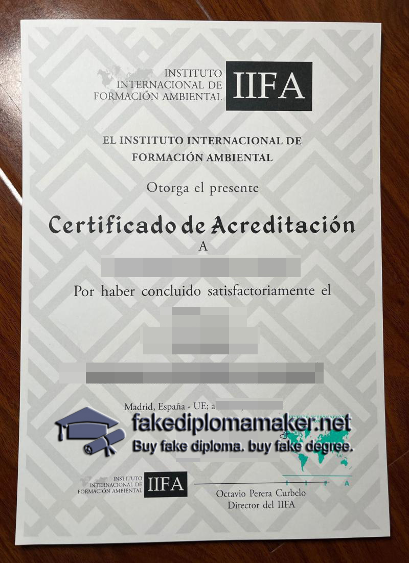 IIFA Certificate