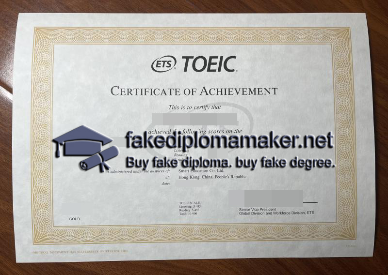 TOEIC Certificate
