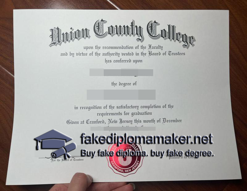 Union County College diploma