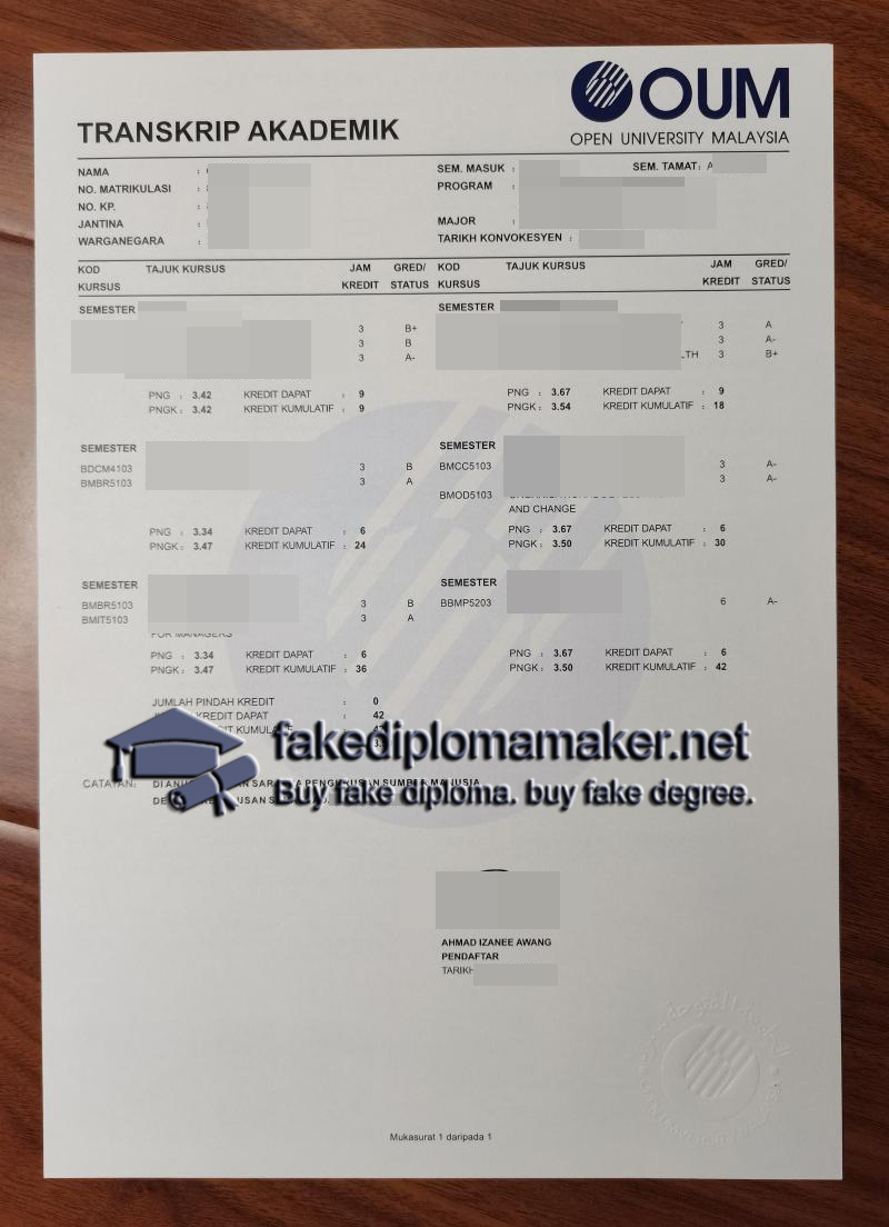 OUM transcript