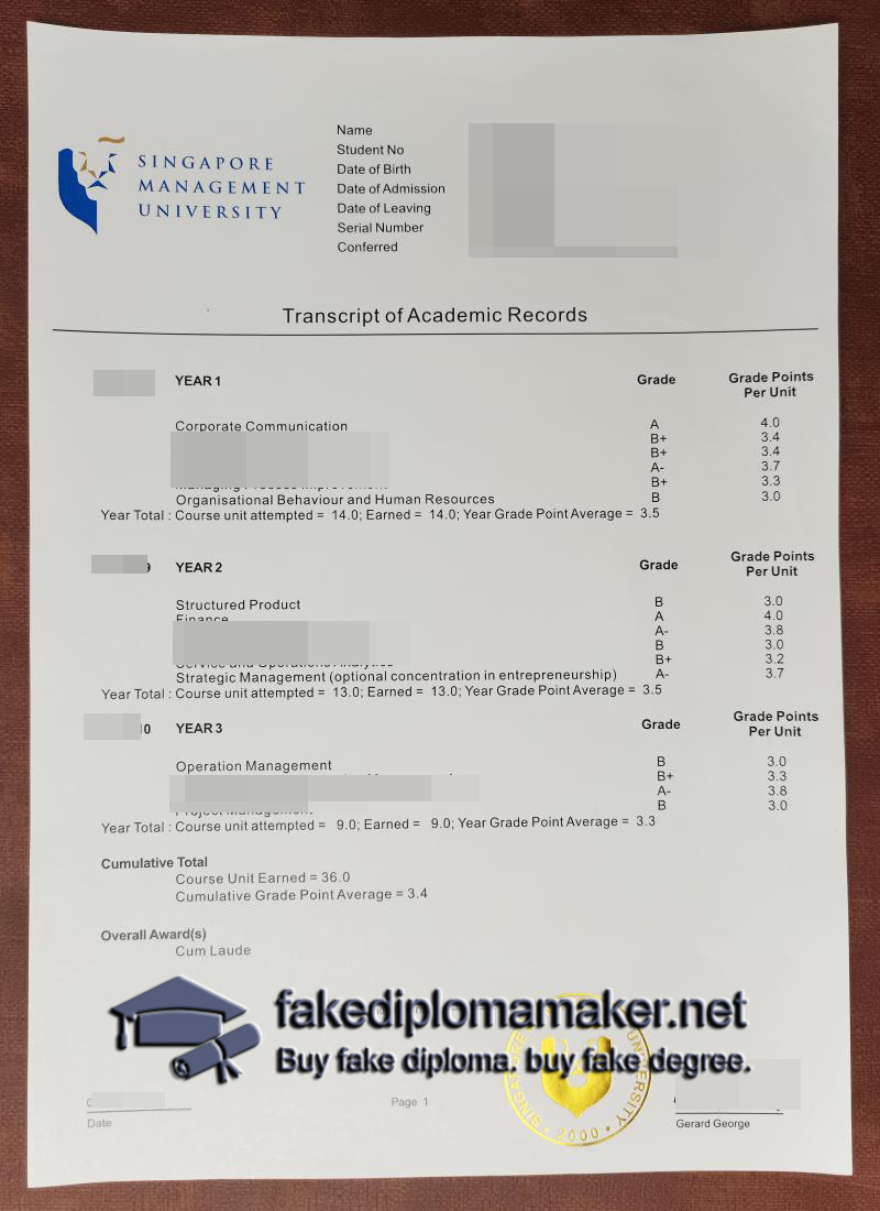 SMU transcript