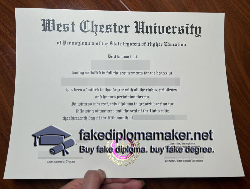 West Chester University diploma