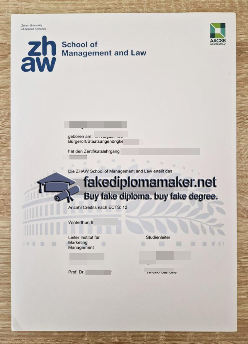 ZHAW diploma