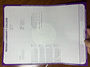 Bergen Community College transcript copy