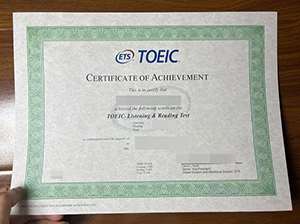 ETS TOEIC Certificate copy