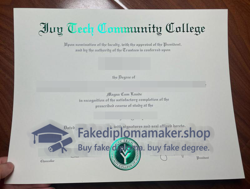 Ivy Tech Community College diploma