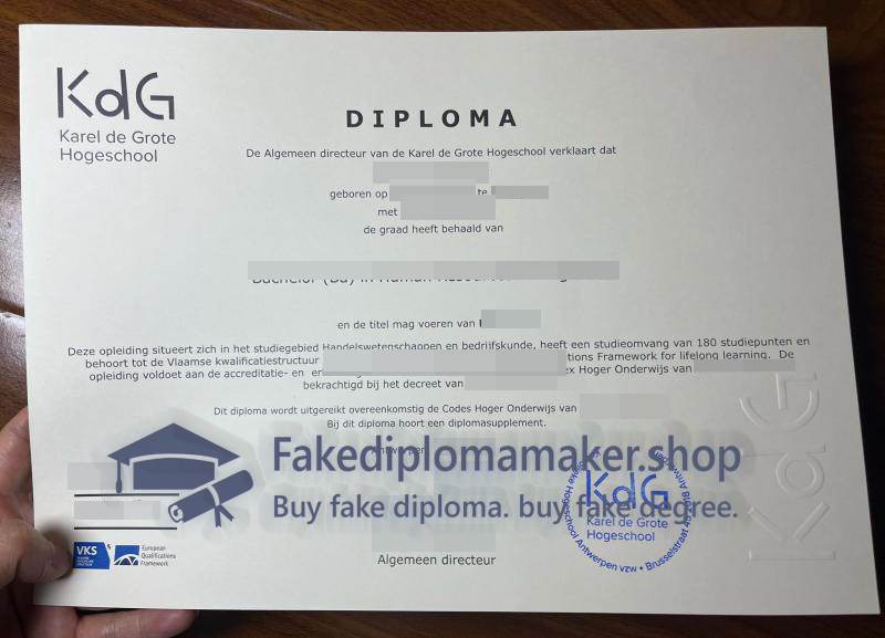 Karel de Grote Hogeschool diploma