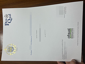 ProQual certificate copy