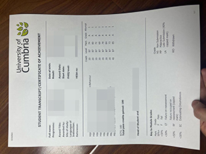 University of Cumbria transcript copy