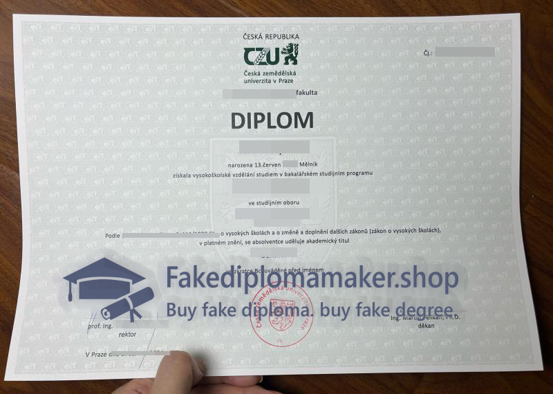 Česká zemědělská univerzita v Praze diploma