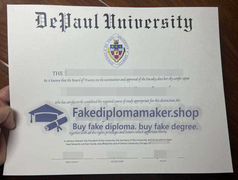 DePaul University diploma