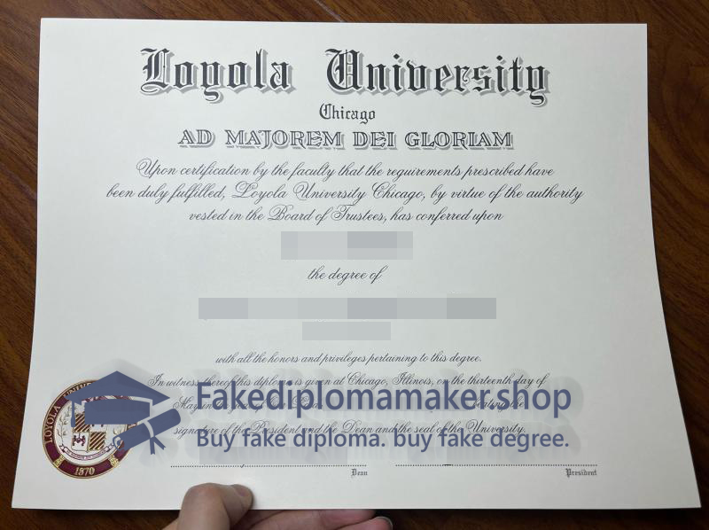 Loyola University Chicago diploma