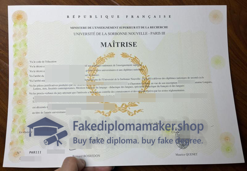 PARIS III diploma