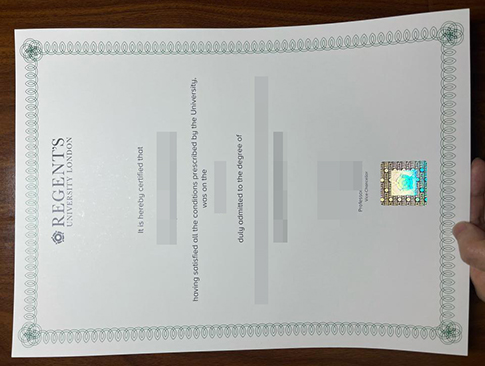 Regent's University diploma-1
